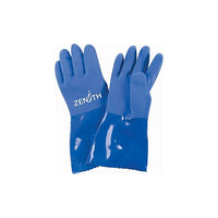 Zenith Safety - Gants Ultra Flexible, Taille Grand/9, 12po Lo, Pvc, Doublure En Interlock, 45 Mils, paquet de 24-Style de poignet Dentelé