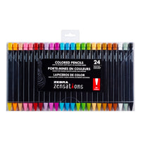 Zebra Zensations Mechanical Coloured Pencils - 2.0mm - Assorted Colours - 24 Pack-Mechanical pencil