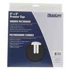 Headline Sign Premier WOMEN Restroom Sign - 8" H x 8" L - Black-Use anywhere for an updated, upscale look
