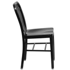 Flash Furniture Commercial Grade Black Metal Indoor-Outdoor Chairs - 2 Pack-500 lb. Static Weight Capacity
