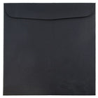 JAM Paper 9.5 x 9.5 Square Envelopes, Black Linen Recycled, 100 Pack (v01216g)-Black