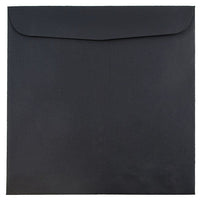 JAM Paper 9.5 x 9.5 Square Envelopes, Black Linen Recycled, 100 Pack (v01216g)-Black