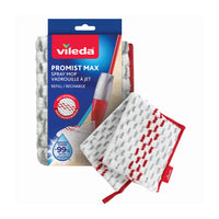 Vileda ProMist MAX Mop Microfibre Refill-Microfibre removes bacteria with just water from your floors