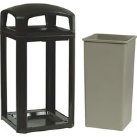 Rubbermaid Landmark Series Classic Container, Sable, 45 Gallons, Liner 3959 No Sides (FG397500SBLE)-Capacity - 50 US gal.
