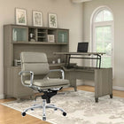 Plata Import - Paco chaise de bureau en cuir PU cadre en métal à dossier bas en mousse, Gris-Structure en acier chrome, resistante et stable