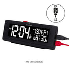 Marathon Spectrum Clock, Black-AC ADAPTER: AC adapter with battery backup - batteries included