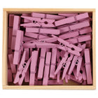 Jam Paper – Pince épingle à linge en bois, moyenne, 1 1/8, lavande, 5 paquets de 50, total de 250 (230726780g)-Paquet de 250