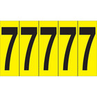 Accuform Signs Identify Locations, Supplies & Tools, Individual Letter & Number Markers, 7, 3-7/8", 10 Pack-Character 7