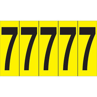 Accuform Signs Identify Locations, Supplies & Tools, Individual Letter & Number Markers, 7, 3-7/8", 10 Pack-Character 7