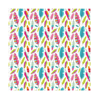 2 Sheet Flat Feminine Wrap, Feathers, 12 Pack-Floral