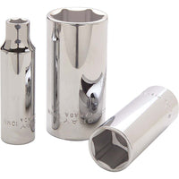 Gray Tools 13mm X 1/2" Drive 6 Point, Deep Length, Chrome Finish Socket-Size: 13mm