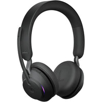 Jabra Evolve2 65, Link 380c, Stereo MS Headset - Black-Type: Stereo Wireless On-Ear Headset