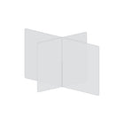 Mark Maker 4 Way Table Divider - 47.5" L x 31.5" W x 31.5" H - 1/4" clear acrylic - no pass throughs-Social distancing for up to 4 people