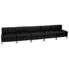 Flash Furniture HERCULES Imagination Black LeatherSoft Lounge Set, 5 Pieces-Contemporary Reception Set