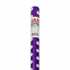 JAM Paper Gift Wrap - Polka Dot Wrapping Paper - 25 sq. ft. - Purple with White Polka Dots-Size: 25 Square Feet per Roll
