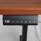 Ezywork 48"Electric Height Adjustable Standing Desk - Black Frame/Dark Walnut Table Top-Weight Capacity: 154 lbs