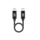 LOGiiX Sync & Charge Shortie USB-C to USB-C - 30cm - Black-This ultra compact 30cm USB-C to USB-C cable is perfect for use on-the-go