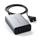 Satechi 75W Dual Type-C Travel Charger - Space Grey-Dual USB-C PD charging ports - up to 60W/18W