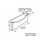 Azar Displays Clear Single Pocket Wall File, 2 Pack (250000)-Wall mount file holders keep important files accessible on doors and walls