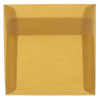 JAM Paper Enveloppes carrées en papier vélin translucide à fermeture gommée, 8 1/2 x 8 1/2 po, brun terre, 25/paquet-Brun terre