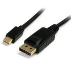 StarTech Mini DisplayPort to DisplayPort 1.2 Adapter Cable M/M, DisplayPort 4k, 10 Ft.-Latching DisplayPort connector prevents accidental disconnection