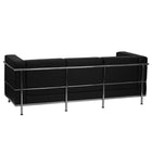 Flash Furniture HERCULES Regal Series Contemporary Black LeatherSoft Sofa with Encasing Frame-Black LeatherSoft Upholstery