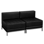 Flash Furniture HERCULES Imagination Black LeatherSoft Lounge Set, 2 Pieces-Contemporary Reception Set