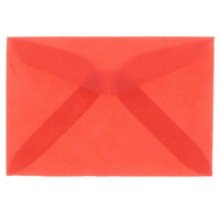 JAM Paper 3drug Mini Small Envelopes, 2 5/16 x 3.63, Red Translucent Vellum, 100 Pack (1591589A)-Colour: Primary Red