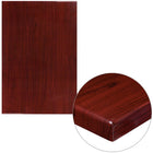 Flash Furniture 30'' x 45'' Rectangular Resin Table Top, Mahogany (TPMAH3045)-Restaurant Dining Table Top