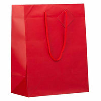 JAM Paper Gift Bags with Rope Handles - Large - 10" x 13" x 5" - Red Matte - 3 Pack-Color: Red Matte