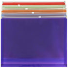 JAM Paper - Enveloppes d'expansion en plastique avec fermeture à glissière Livret de lettres - 9.75" x 13" - Couleurs assorties - paquet de 6-Taille: 9.75 po L x 13 po l