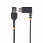 StarTech USB-A to Angled USB-C 60W Charging Cable - 3ft - Black-480 Mbps data transfer rate