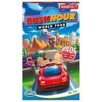 Thinkfun Rush Hour World Tour Magnetic Travel Game-Your goal is to get your car out of a traffic jam - to achieve this, move the vehicles blocking the red car up and down, from left to right, and vice versa, to clear the way