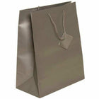 JAM Paper Gift Bags with Rope Handles - Large - 10 x 13 x 5 - Silver Matte - 3/Pack-Color: Silver Matte