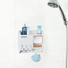 Ulti-Mate Dispenser 3 with Mirror, White-Includes a soap tray and hooks to hang razors and shower puffs