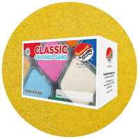 Sandtastik Classic Coloured Sand, 10 lb (4.5 kg) Box, Yellow-Fine grain with natural sparkle throughout