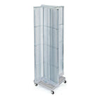 Azar Displays Pegboard Floor Display Pinwheel with Wheel, 60" x 16", Clear (700422-CLR)-Clear plastic & metal