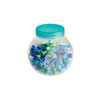 Staples Push Pins - Assorted Colours - Green/Blue/Teal - 125 Pack-Sharp steel points