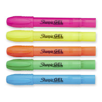 Sharpie Gel Pen-Style Highlighters - Assorted Colours - 5 Pack-Sharpie gel highlighters will not bleed through paper, surfaces including glossy and thick papers, magazines and bibles