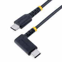 StarTech USB-C to Angled USB-C 60W Charging Cable - 6" - Black-Connectors: 1 x 24-pin USB 2.0 Type-C (Connector A), 1 x 24-pin USB 2.0 Type-C (Connector B)