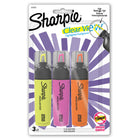 Sharpie Clear View Chisel Tip Highlighters - Assorted Colours - 3 Pack-Unique see-through tip