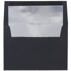 JAM Paper A7 Foil Lined Envelopes, 5.25 x 7.25, Black Linen with Silver Lining, 1000 Pack (03243688B)-Black with silver foil