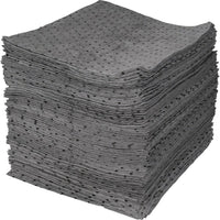 Zenith Safety Bonded Sorbent Pads, Universal, Heavy, 15" L x 17" W, 100 Pack-100% bonded polypropylene fibre