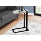 Monarch Specialties 2858 Accent Table - Grey Reclaimed Wood-Look/Black Metal-Product dimensions: 25" H x 19.25" L x 9.5" W