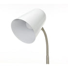 Simply Gooseneck Desk Lamp, White-Cord with line switch, exposed cord length 5.18'