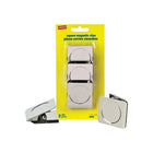 Staples 1-3/4” Square Magnetic Clips - Nickel - 3 Pack-Magnet and clamp in one
