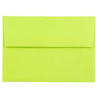 JAM Paper Stationery Set with 100 White Cards and 100 A7 Envelopes, Brite Hue Ultra Lime Green, 100 Sets Pack (304624516g)-A7 (5 1/4" x 7 1/4")