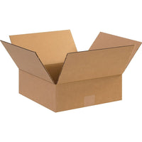 Staples Corrugated Shipping Box - 12'' L x 12'' W x 4'' H - Kraft - 25 Pack-Brown/Kraft
