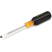 Klein Tools Klein Cushion-Grip Screwdrivers-Round Shank, Slot Cabinet Tip - 3 Pack-Handle Type Cushion Grip