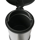 Futech RB-5L 5 Liter Garbage Bin, 9" x 9" x 11" , Stainless Steel-9" x 9" x 11"